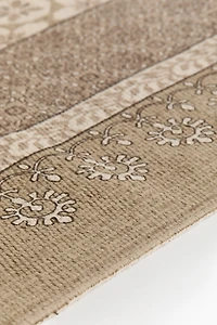 Patterned Rug with Fringe