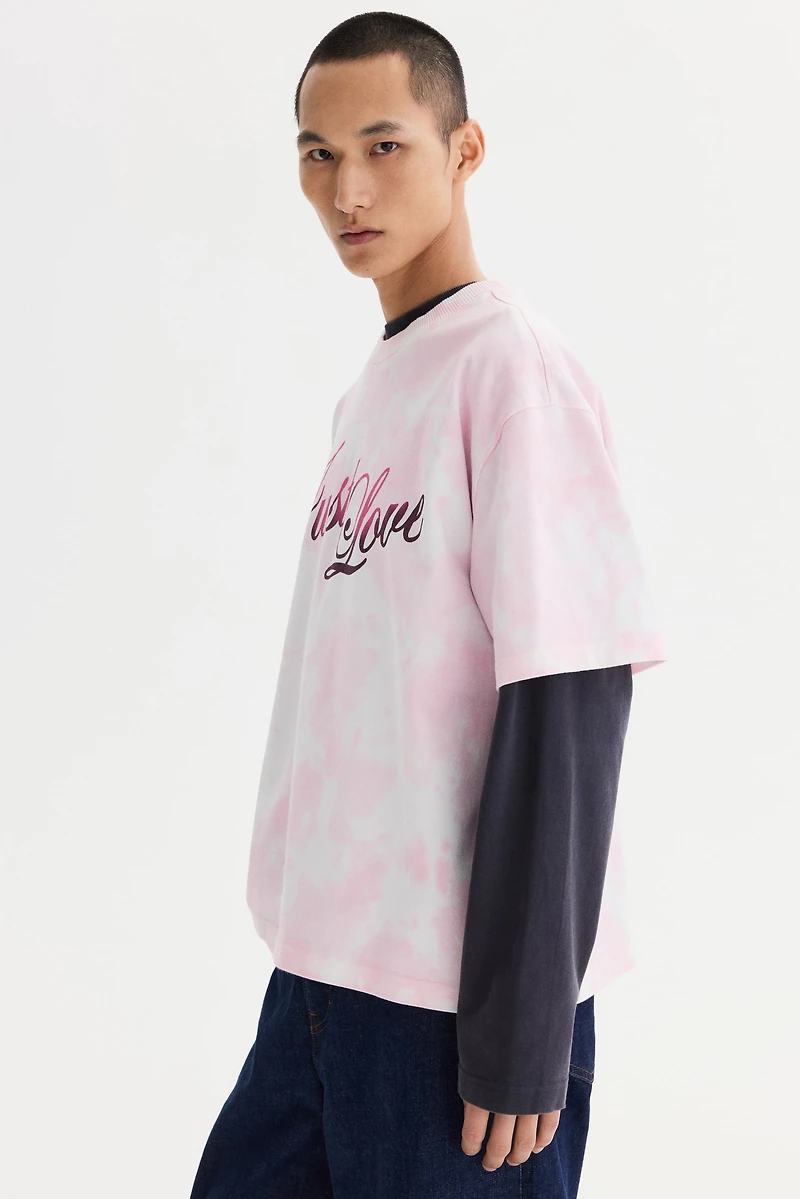 Oversized Heat Reactive Printed T-Shirt