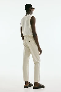 Pantalon court coupe classique en coton
