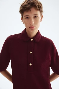 Robe en bouclette avec col