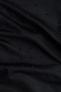 Rhinestone-Embellished Jersey Pants