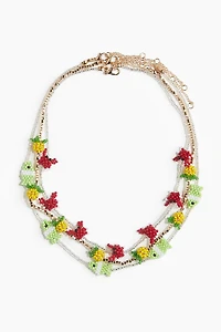 Lot de 3 colliers avec perles de fantaisie