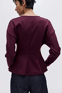 Defined-Waist Scuba Top