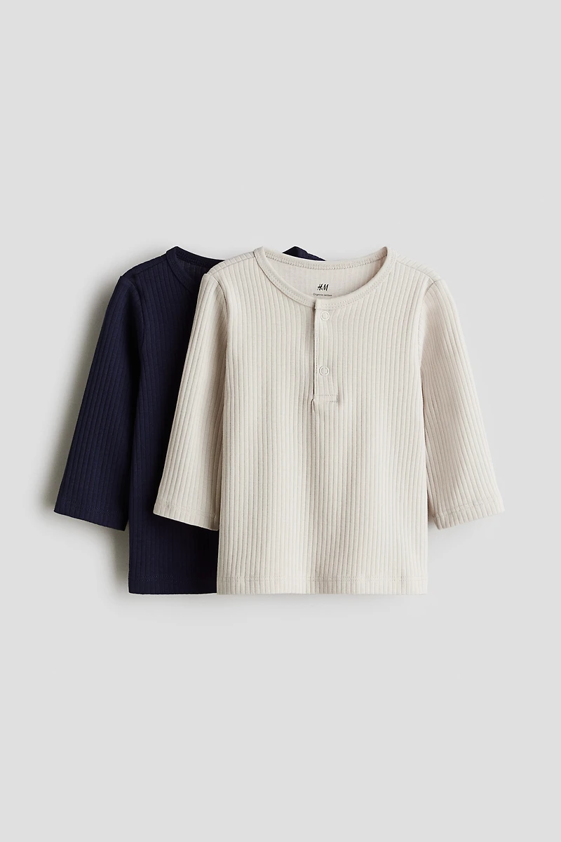 2-pack Ribbed Jersey Shirts