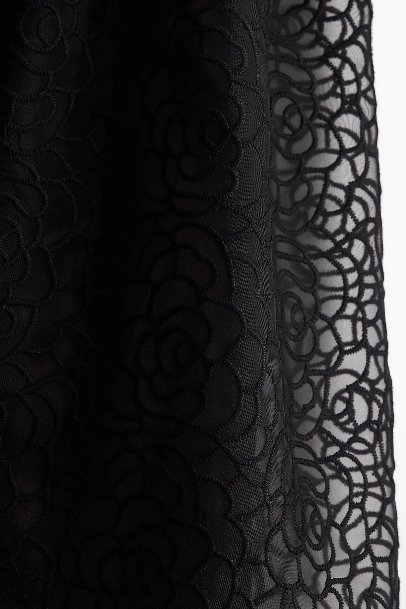 Embroidered Halterneck Dress