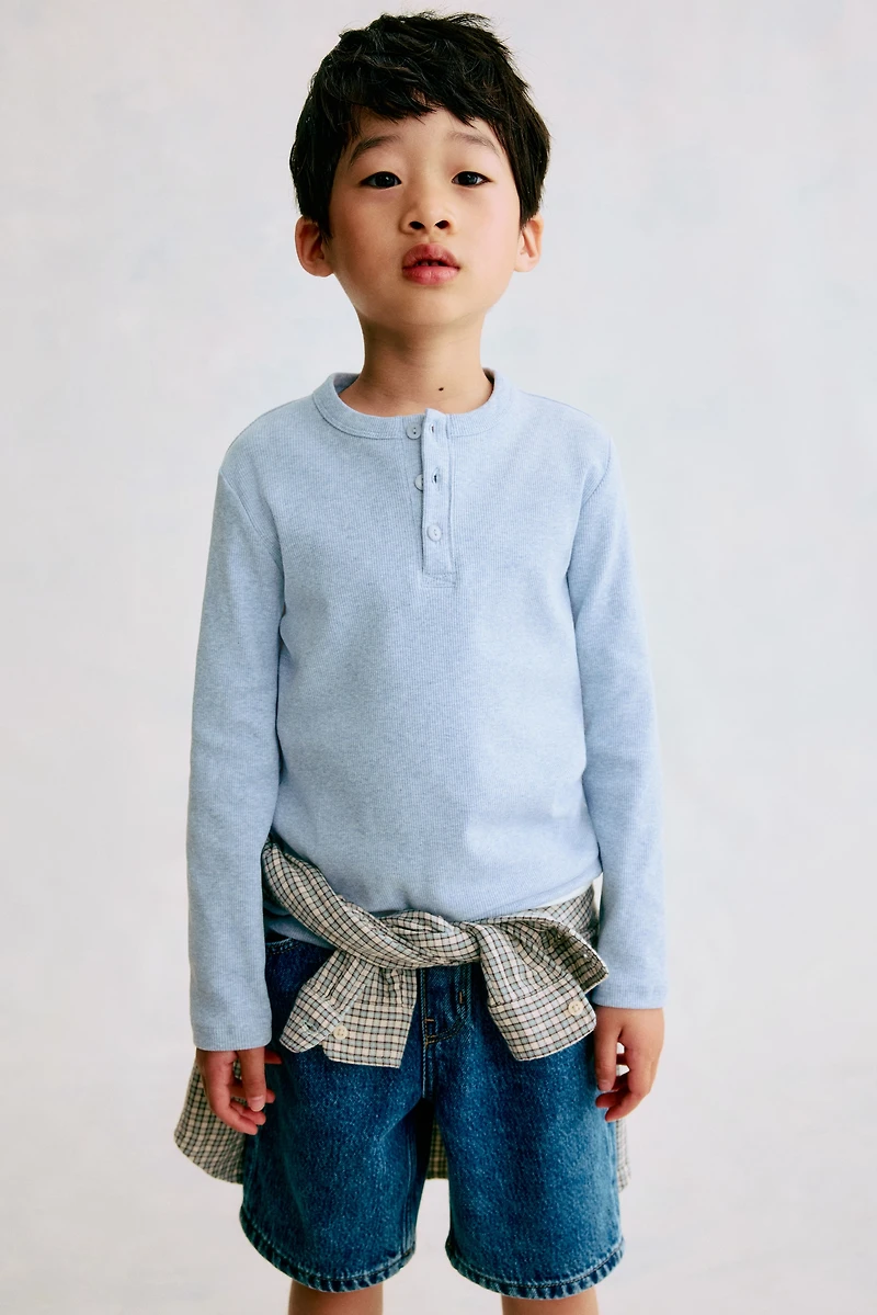 Cotton Henley Shirt