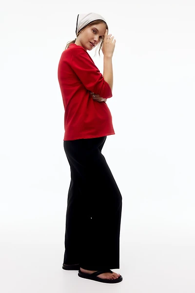 MAMA Wide-Leg Dress Pants