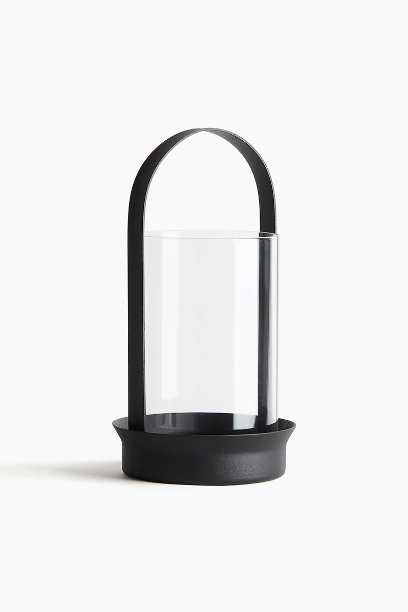 Glass Hurricane Candle Holder