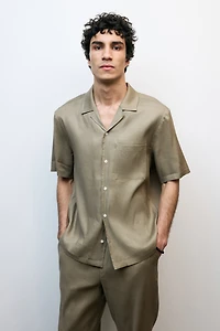 Relaxed-Fit Linen-Blend Shirt