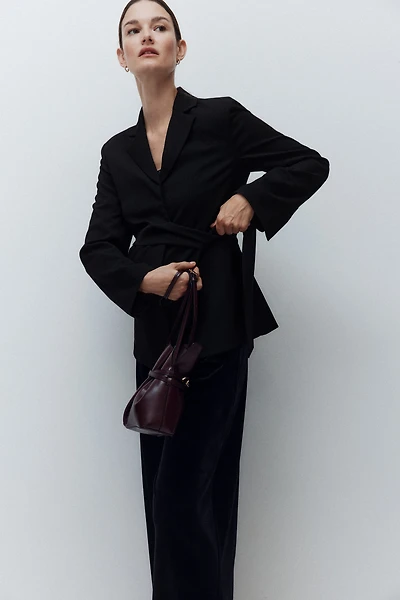 MAMA Blouse avec ceinture à nouer