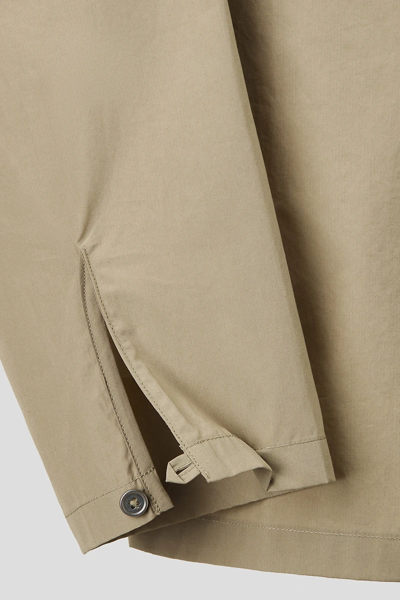 Chemise ample en coton avec col cubain