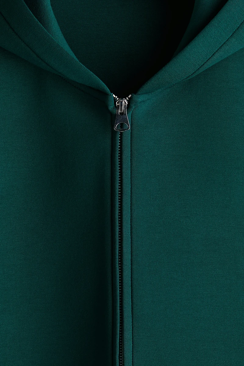 Loose-Fit Scuba Hooded Jacket