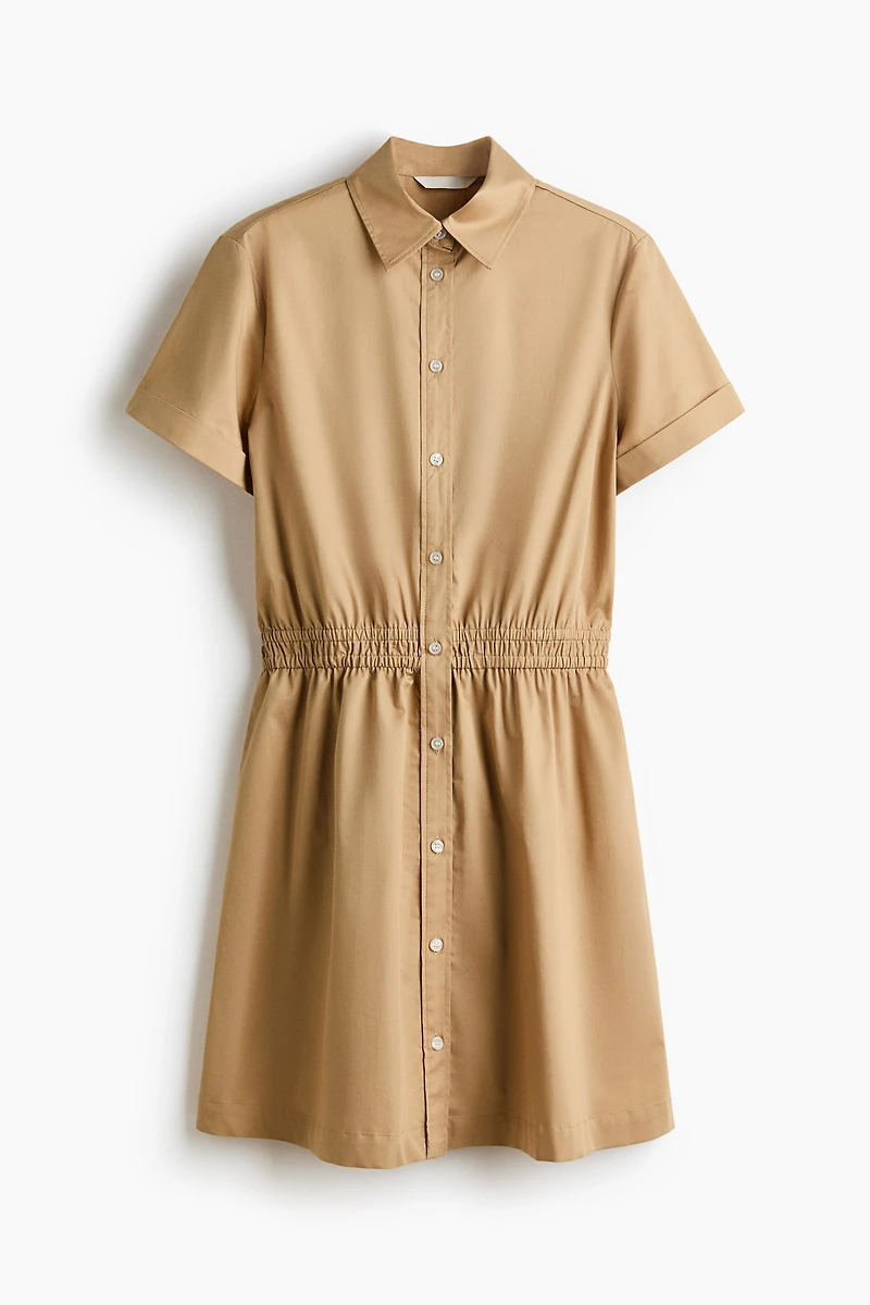 Short-Sleeved Shirt Dress