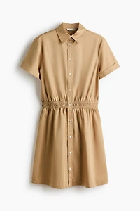 Short-Sleeved Shirt Dress