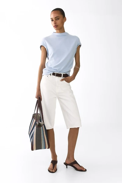 Draped Fine-Knit Top