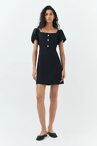 Puff-Sleeved Dress