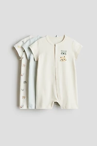 3-pack Cotton Pajama Jumpsuits