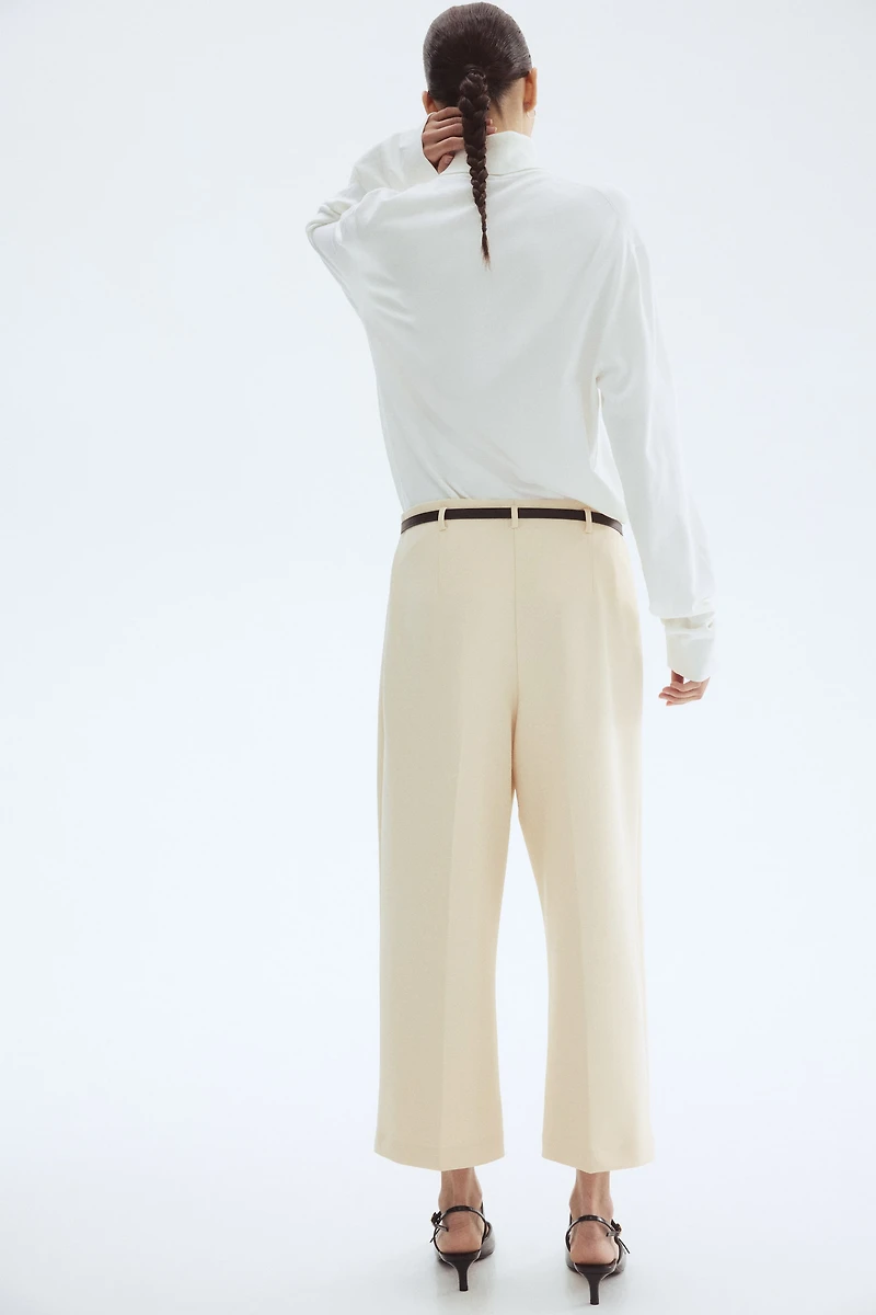 Belted Ankle-Length Pants