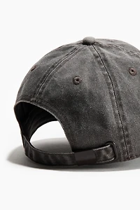 Embroidered-motif Twill Cap