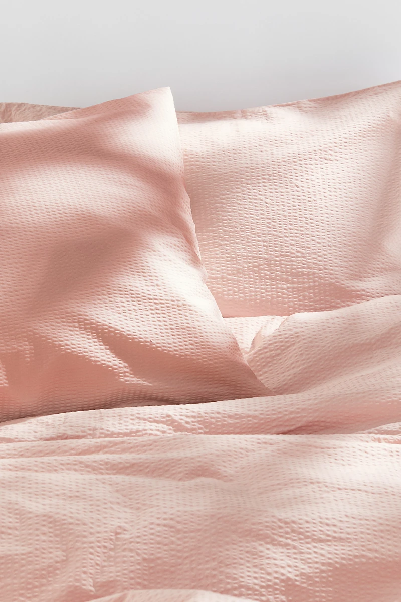 Seersucker King/Queen Duvet Cover Set