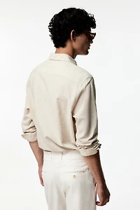 Regular Fit Linen-Blend Shirt