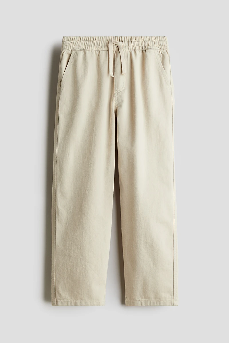 Loose-Fit Cotton Twill Pants