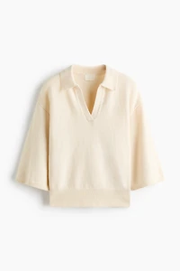 Fine-Knit Polo Shirt