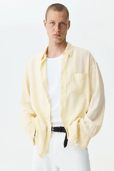 Relaxed-Fit Linen-Blend Shirt
