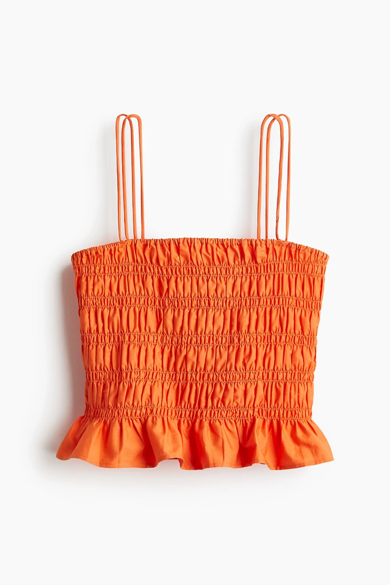 Haut en nid d'abeille à fines bretelles