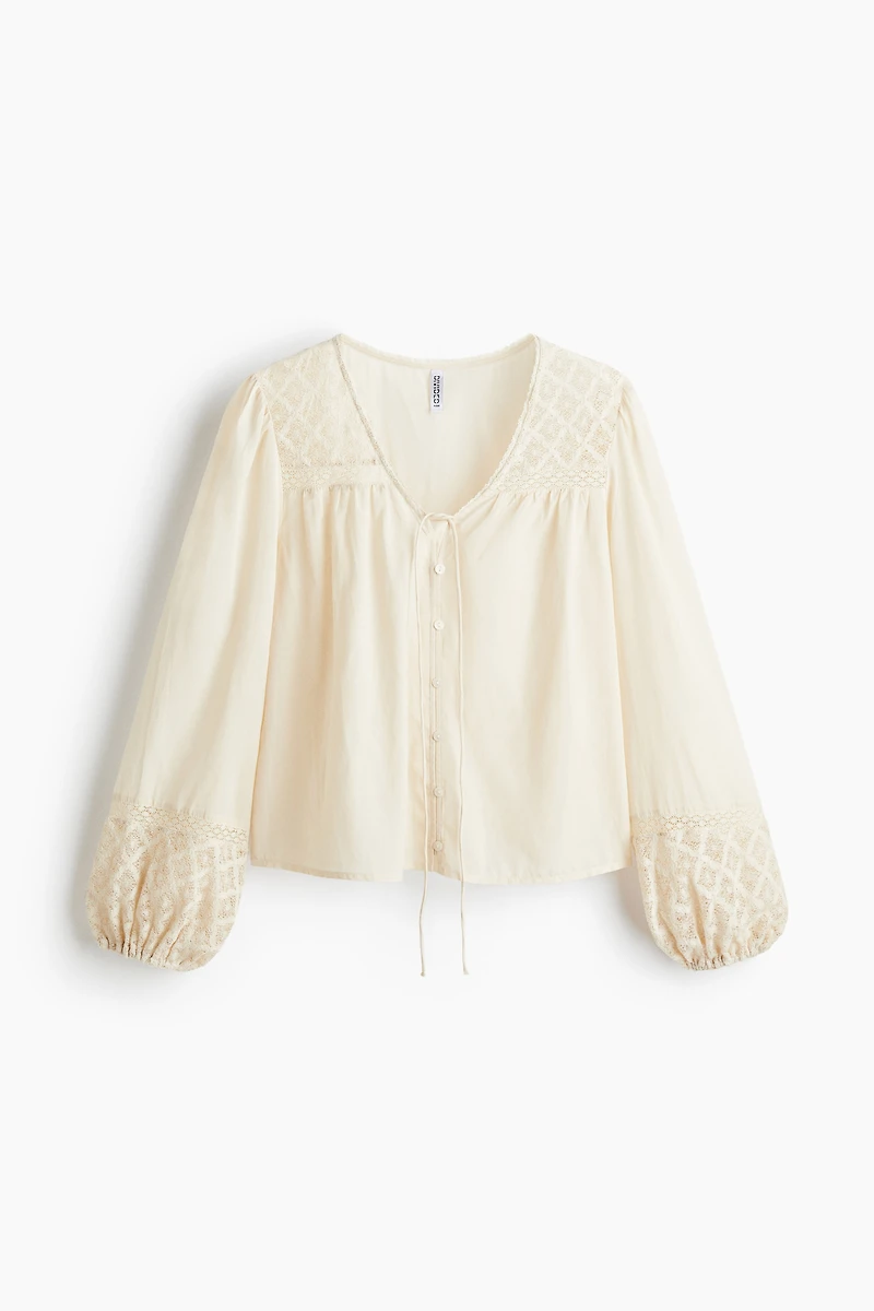 Lace-Detail Blouse