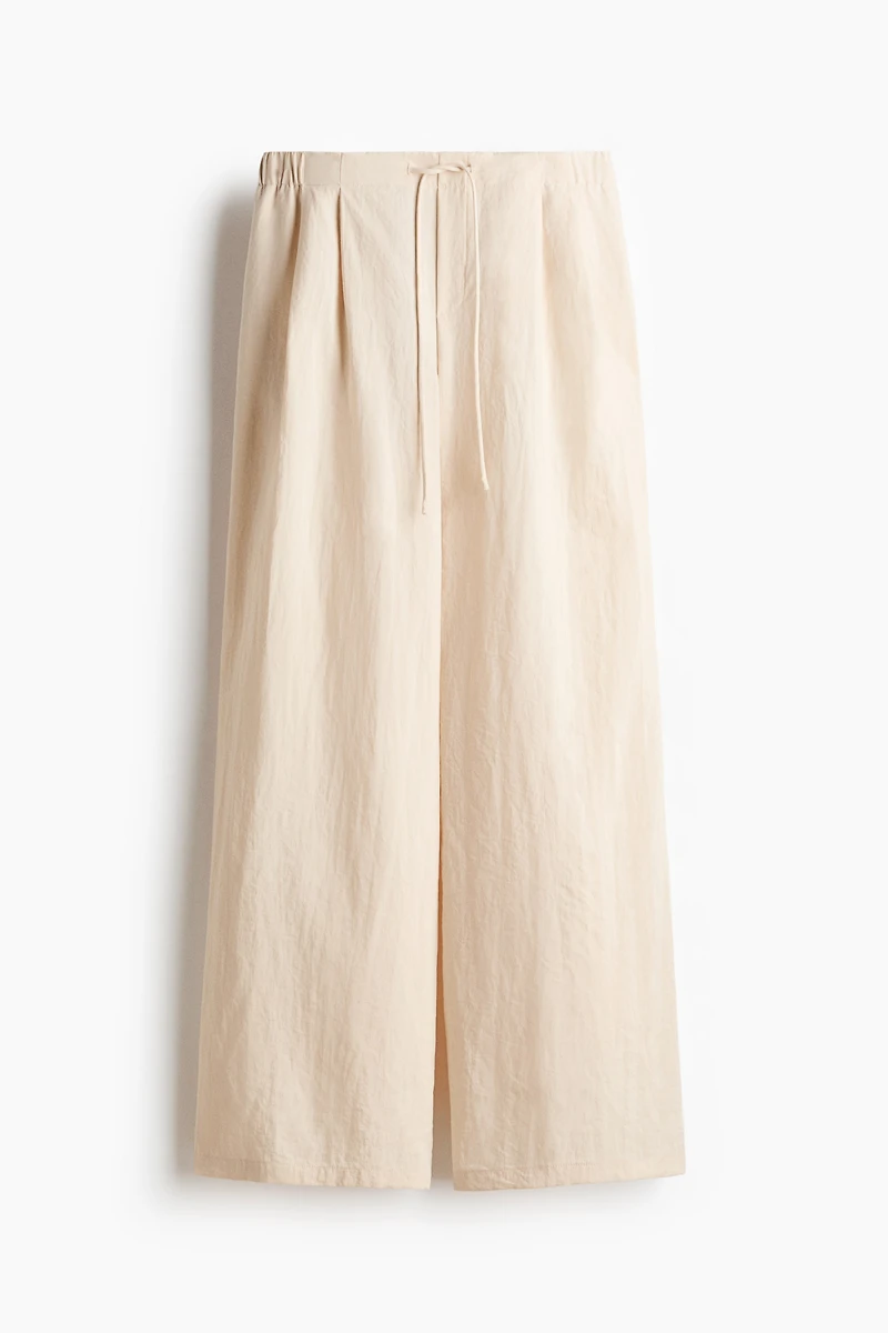 Wide-Leg Drawstring Pants