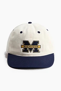 Casquette en sergé de coton avec motif