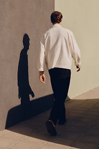 Regular-Fit Linen-Blend Jacket