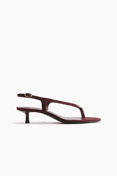 Kitten-Heeled Sandals