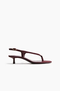 Kitten-Heeled Sandals