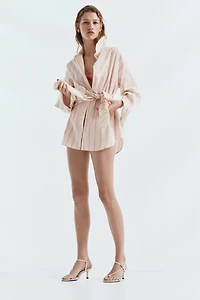 Tie-Detail Cotton Shirt