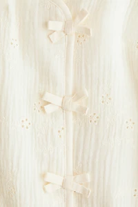 Bow-Detail Muslin Jacket
