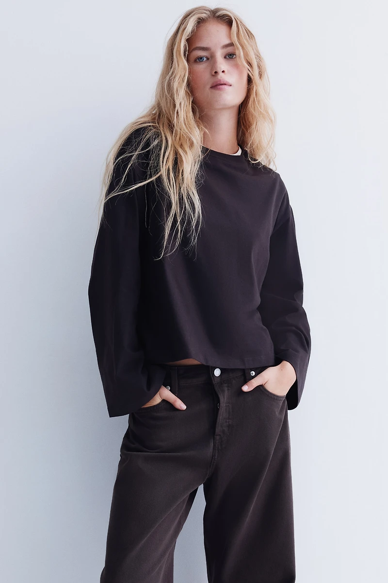 Haut à manches longues en coton