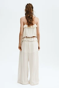 Bubble-Hem Strappy Top