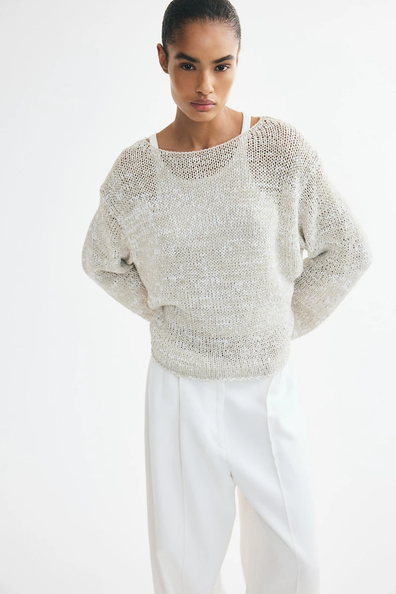 Chandail grande taille en tricot texturé