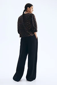 Linen-Blend Blouse