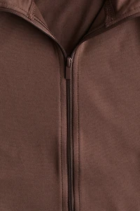 Jersey Cardigan with Zipper