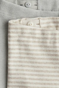 2-pack Ribbed Cotton Leggings