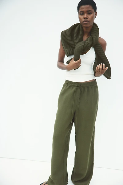 Linen-Blend Pants