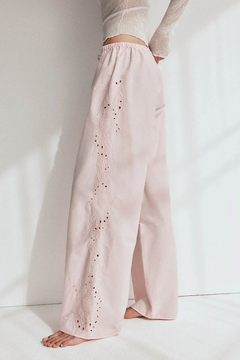 Embroidered Pajama Pants