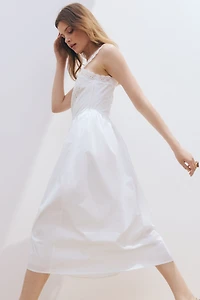 Cotton Dress with Eyelet Embroidery