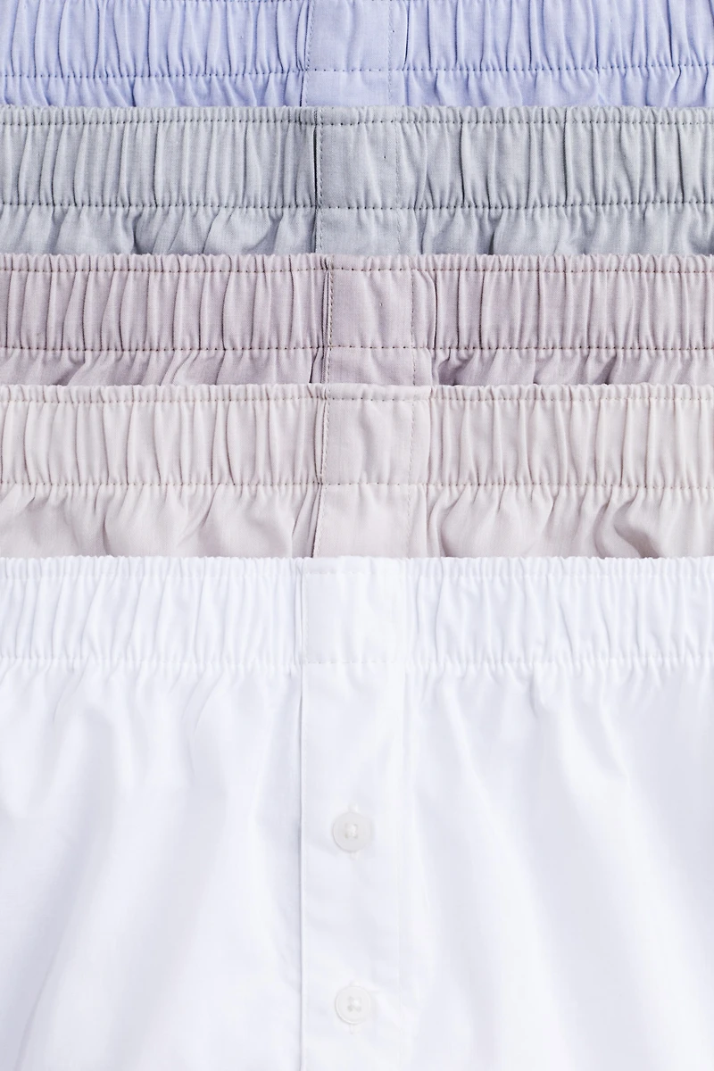 5-pack Woven Cotton Boxer Shorts