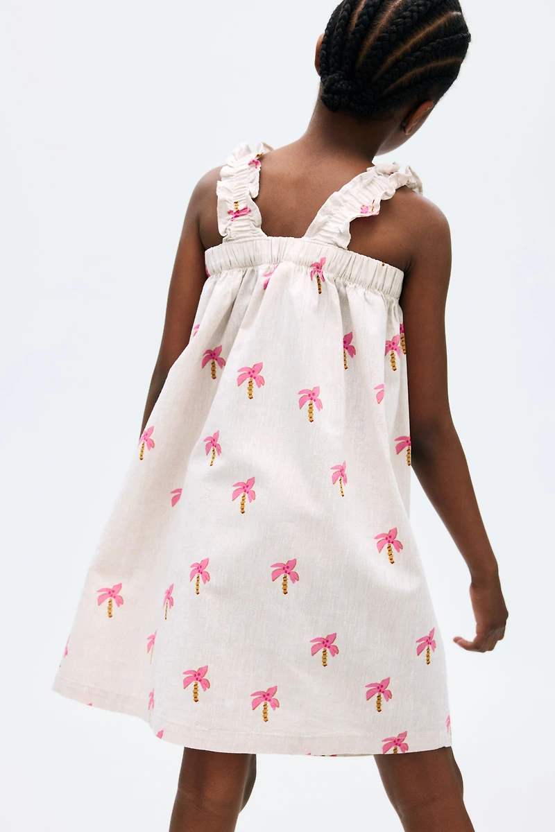 Linen-Blend Dress