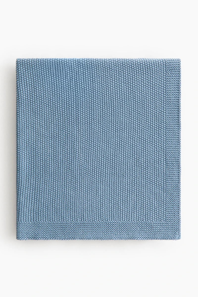 Moss-Stitched Cotton Baby Blanket