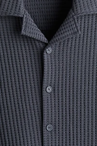 Loose-Fit Waffled Resort Shirt